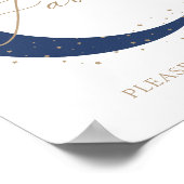 ネイビー・オーバー・ザ・ムーン・ベイビー・シャワー特待署名 ポスター (角)