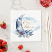 ネイビー・オーバー・ザ・ムーン・ベイビー・シャワー・ナプキン スタンダードランチョンナプキン (インサイチュ)