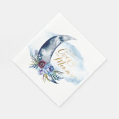 ネイビー・オーバー・ザ・ムーン・ベイビー・シャワー・ナプキン スタンダードランチョンナプキン (角)