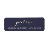 ネイビー&クリームエレガント書道 ラベル (正面)