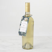 ネイビー&クリームヴィンテージ水カラーフローラブライドメイド ボトルネックタグ (アングル)