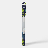 ネイビー&グリーンイカットペイズリーカスタムフォトモノグラム Case-Mate iPhoneケース (裏面 / 右)