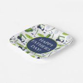 ネイビー&グリーンゴルフパーソナライズされた ペーパープレート (傾斜あり)