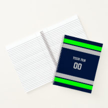 ネイビー、グリーン、グレーサッカーチームスパイラル