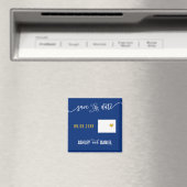 ネイビー・コロラド・ウェディング日付マップを保存 マグネット (インサイチュ (食洗機))