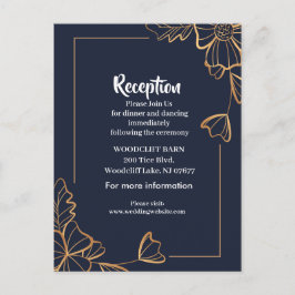 ネイビー&ゴールデンフローラ 案内ポストカード