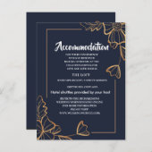 ネイビー&ゴールデンフローラ 案内ポストカード (正面/裏面)