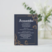 ネイビー&ゴールデンフローラ 案内ポストカード (スタンド正面)