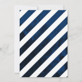 ネイビー＆ゴールドの航海をテーマにした ブライダルシャワーの招待状 招待状 (裏面)