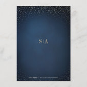 ネイビー＆ゴールドグリッター シンプルウェディング 詳細カード エンクロージャーカード (裏面)