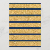 ネイビー ゴールド グリッター タイプ 30歳の誕生日パーティー 招待状 (裏面)