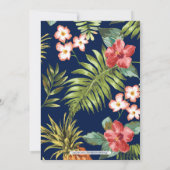 ネイビー & ゴールド | サマー ウェディング シャワー 招待状 (裏面)