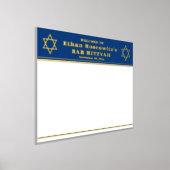 ネイビー・ゴールド・フォイルバー(ユダヤ教の)バル・ミツバー・サイン・イン・ポスター 箔ポスター (レイダウン)