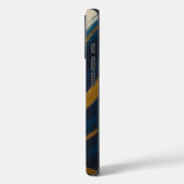 ネイビー ゴールド マーブル ウェーブ スマホケース Case-Mate iPhoneケース (裏面 / 左)