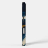 ネイビー ゴールド マーブル ウェーブ スマホケース Case-Mate iPhoneケース (裏面 / 右)