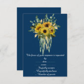 ネイビー サンキライ ユーカリ 返信カード (正面/裏面)