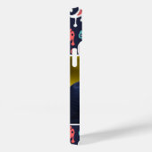 ネイビー&サンゴイカットペイズリーカスタムフォトモノグラム Case-Mate iPhoneケース (裏面 / 右)