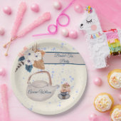 ネイビー&サンゴブライダル茶パーティーシャワー ペーパープレート (パーティー)