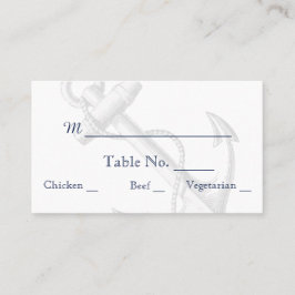ネイビー&シルバーいかりビーチ結婚式座席表 プレイスカード