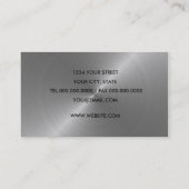 ネイビー・シルバーストライプ・ビジネス・カード 名刺 (裏面)