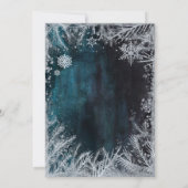 ネイビー&シルバースノウホリデーパーティー招待状 招待状 (裏面)