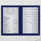 ネイビー&シルバーフローラ結婚式 プログラム (裏面)