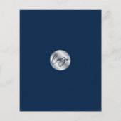 ネイビー&シルバー実在エステートエージェントプロフェッショナルフライヤー チラシ (裏面)