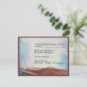 ネイビー シルバー ゴールド 結婚式 RSVP カード (スタンド正面)