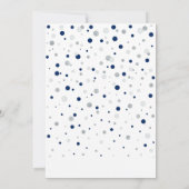 ネイビー&シルバー・バルーンOne First Boy Birthday Party 招待状 (裏面)