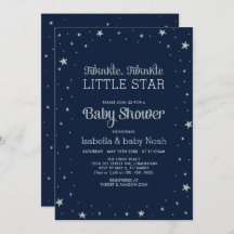 ネイビー&シルバー | Twinkle Little Star Baby Shower