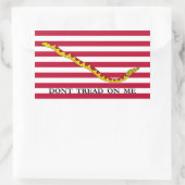 ネイビー・ジャック・ステッカーを踏み付けるな 長方形シール (バッグ)