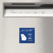 ネイビー・ジョージア州の結婚式・おふせの地図 マグネット (インサイチュ (食洗機))