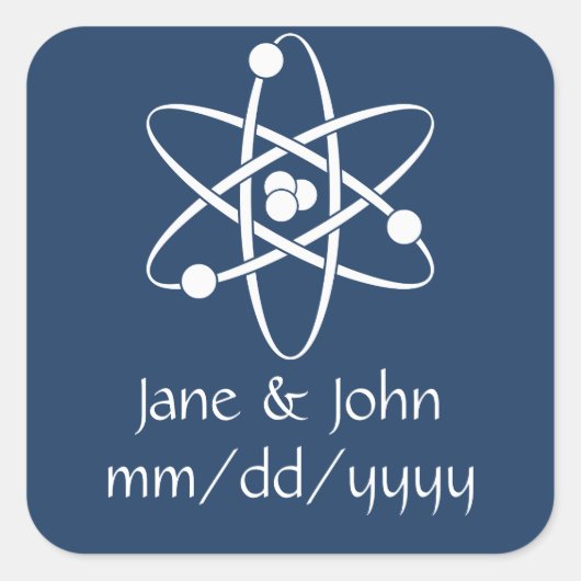 ネイビー・ステッカーの魅力 スクエアシール (正面)