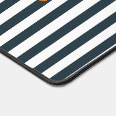 ネイビー・ストライプ | 現代のジェントルマンのモノグラム デスクマット (コーナー)