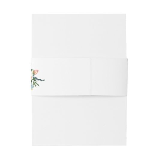 ネイビー&ダスティブルーピンク赤面フローラ3 招待状ベリーバンド (裏面例)