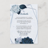 ネイビー&ダスティブルーフラワージオメトリック詳細 エンクロージャーカード (正面)