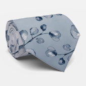 ネイビー&ダスティブルーユーカリプトゥスエレガントな結婚式 ネクタイ (ロール)