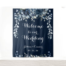 ネイビー ダスティーブルー ユーカリ ウェルカムトゥアワウェディング