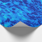 ネイビー ディープ カスタマイズ フレッシュ オーシャン ウォーター ラッピングペーパー (角)