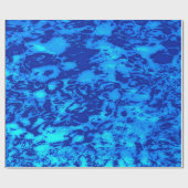 ネイビー ディープ カスタマイズ フレッシュ オーシャン ウォーター ラッピングペーパー (フラット)