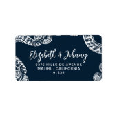 ネイビー ナウチカル タコ 返信先ラベル ラベル (正面)