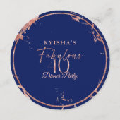 ネイビー&バラゴールドフォイルファブラス40ディナーパーティー メニュー (裏面)