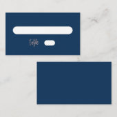 ネイビー&バラ金ゴールドグラムシックズフ結婚ラット座席表 プレイスカード (正面/裏面)