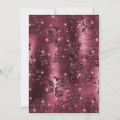 ネイビー バーガンディ フラワープリントのドレス 蝶 クイーンズアネラ 招待状 (裏面)