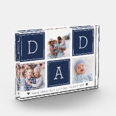 ネイビー |パパの色ブロックの色 フォトブロック (左)