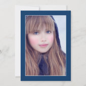 ネイビー&パープルヴィンテージピーコックフローラクインセアニラ 招待状 (裏面)