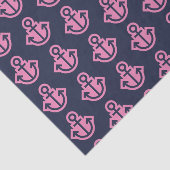 ネイビー&ピンクいかりティッシュペーパー 薄葉紙 (詳細)