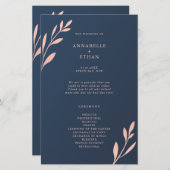 ネイビー・ピンクの幾何学観葉式プログラム (正面/裏面)