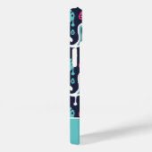 ネイビー&ピンクイカットペイズリーモノグラム Case-Mate iPhoneケース (裏面 / 右)