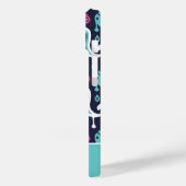 ネイビー&ピンクイカットペイズリーモノグラム Case-Mate iPhoneケース (裏面 / 左)